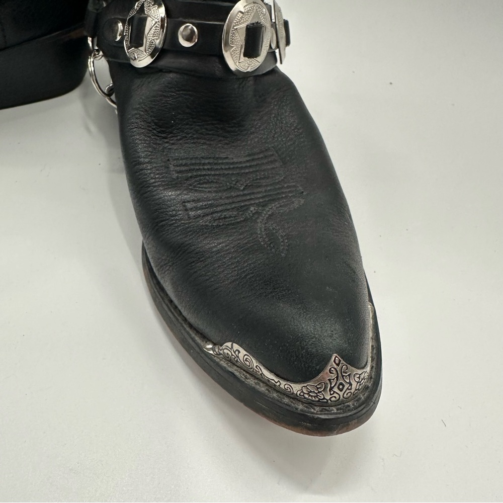 Durango Vintage Black Chain Western Cowboy Boots - Picture 7 of 9